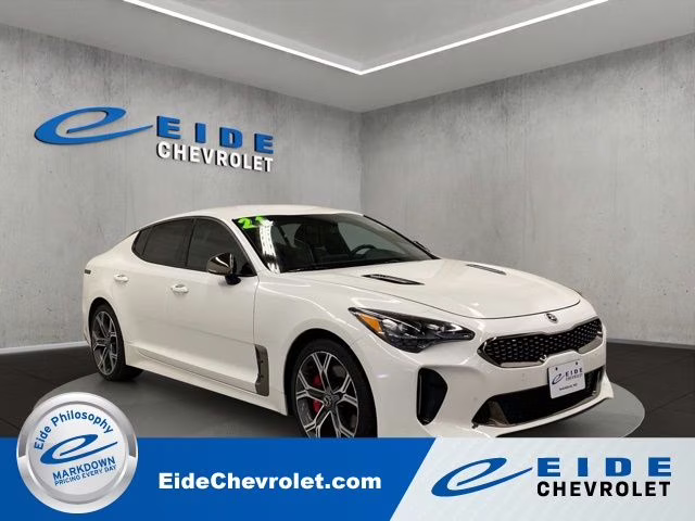 2021 Snow White Pearl Kia Stinger GT AWD Sedan