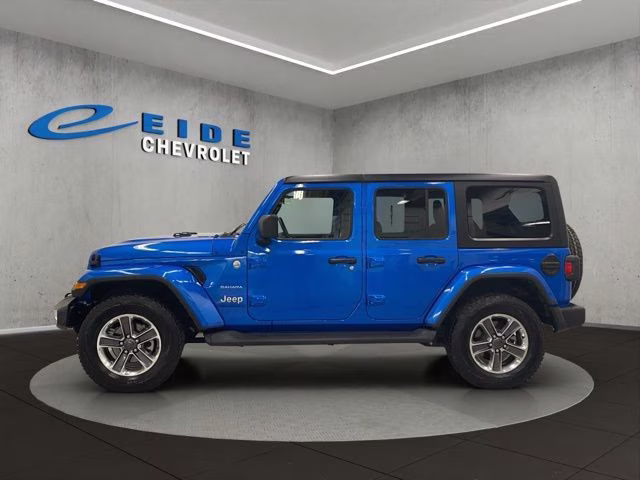 2023 Hydro Blue Pearl Coat Jeep Wrangler Sahara 4X4 SUV