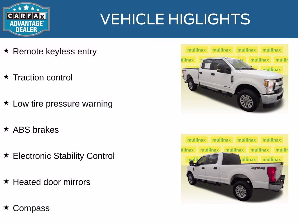 2018 Oxford White Ford Super Duty F-250 SRW XLT 4X4 Truck