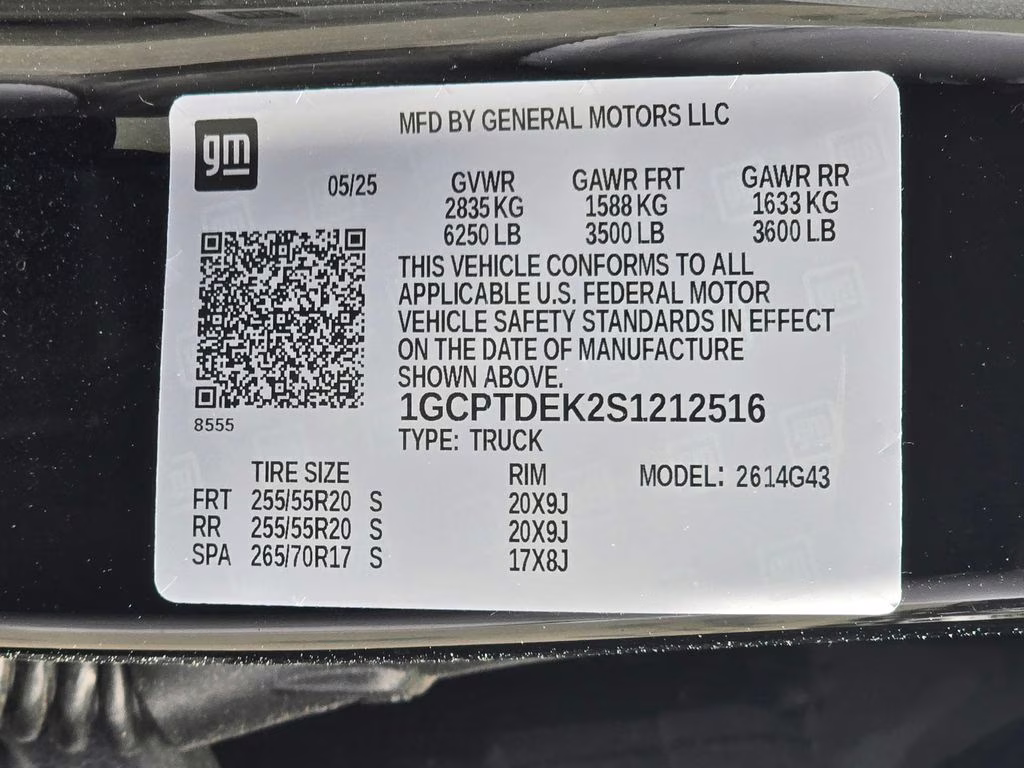 2025 Black Chevrolet Colorado Z71 4X4 Truck