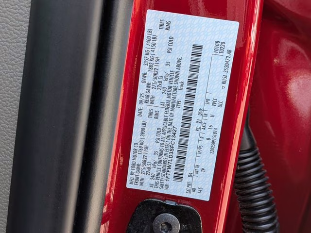 2025 Red Metallic Ford F-150 Platinum 4X4 Truck