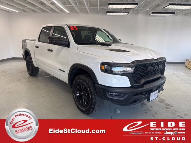 2025 Bright White Clearcoat Ram 1500 Rebel 4X4 Truck