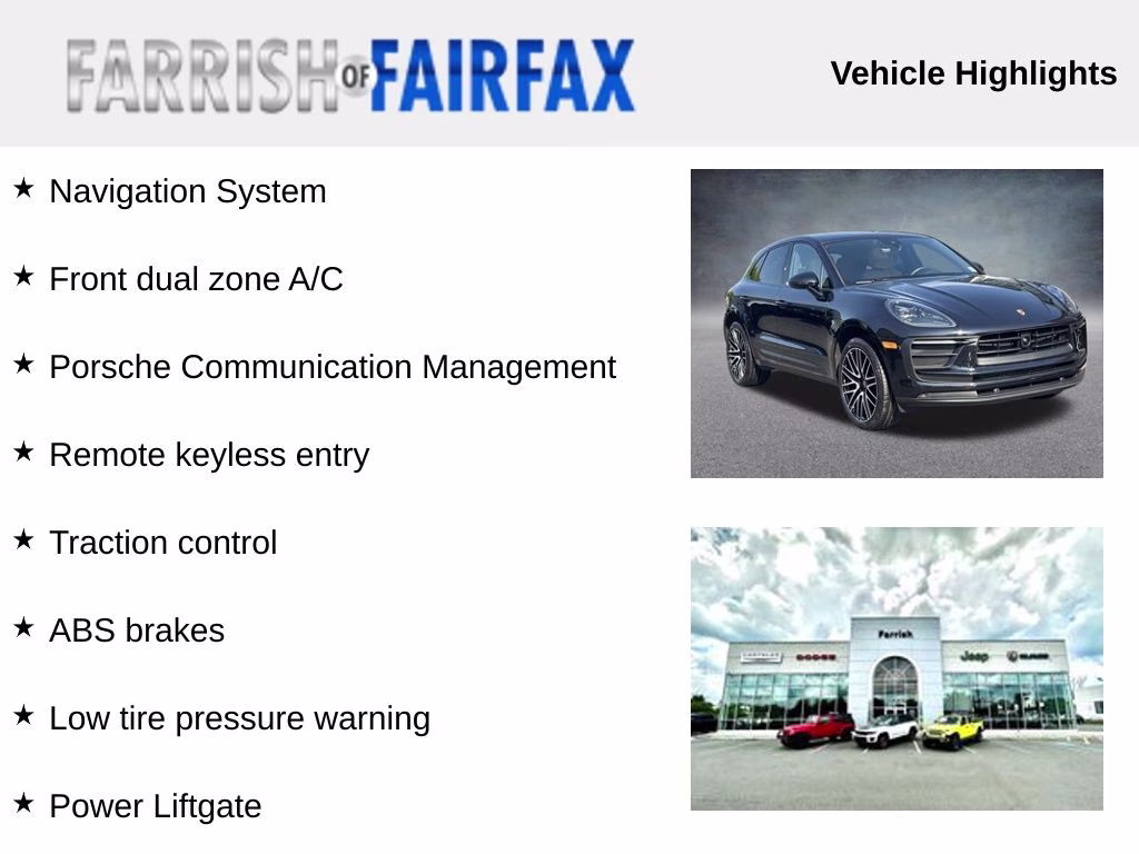 2023 Jet Black Metallic Porsche Macan Base AWD SUV