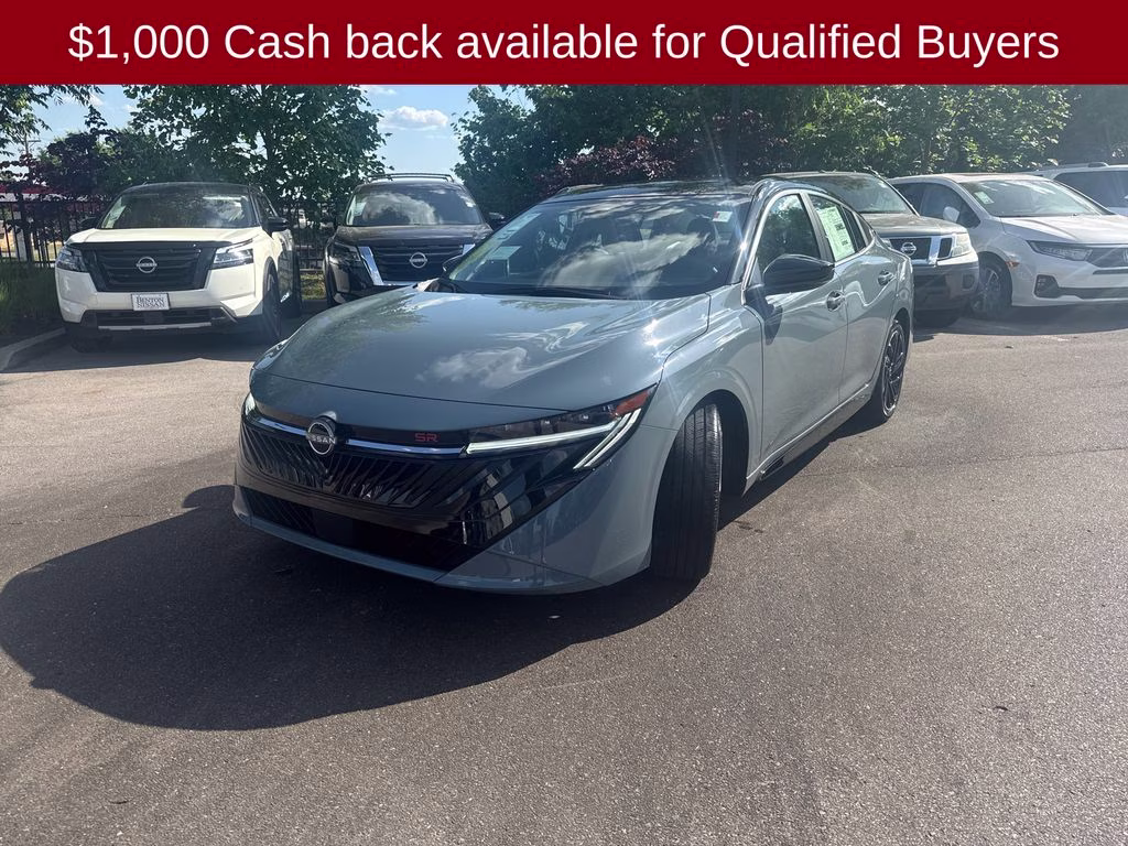 2026 Atlantic Gray/Super Black Nissan Sentra SR FWD Sedan