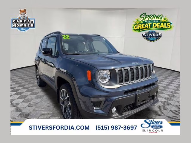 2022 Slate Blue Pearlcoat Jeep Renegade Limited 4X4 SUV