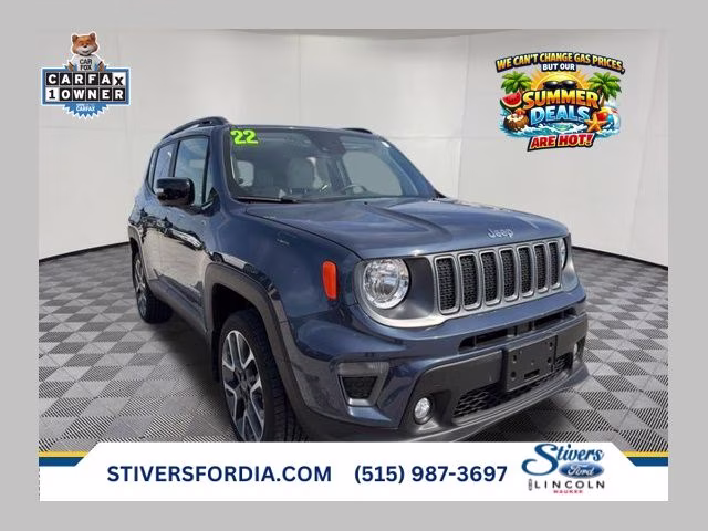 2022 Slate Blue Pearlcoat Jeep Renegade Limited 4X4 SUV