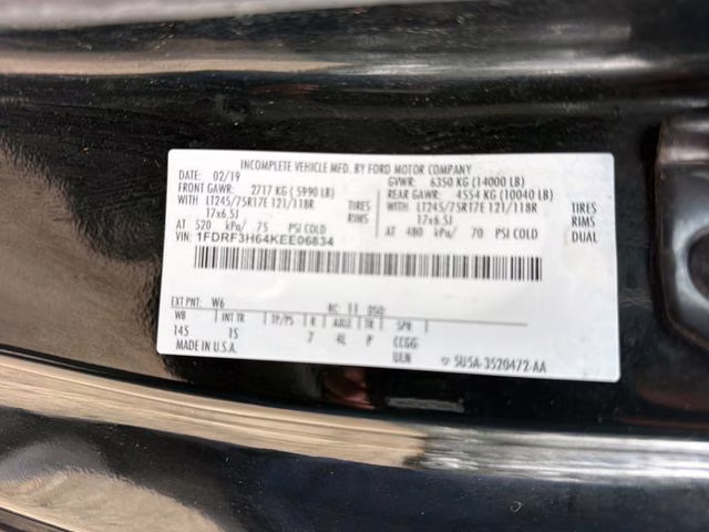 2019 Green Ford Super Duty F-350 DRW XL 4X4 Chassis