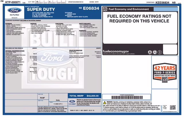2019 Green Ford Super Duty F-350 DRW XL 4X4 Chassis