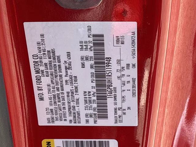 2024 Race Red Ford Mustang EcoBoost Premium RWD Convertible