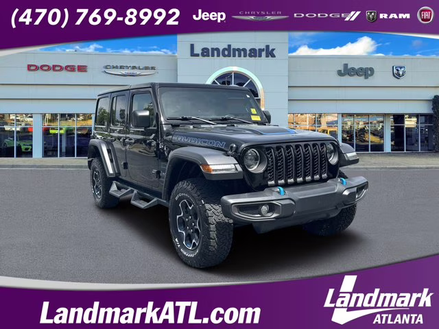 2023 Black Clearcoat Jeep Wrangler 4xe Rubicon 4X4 Convertible