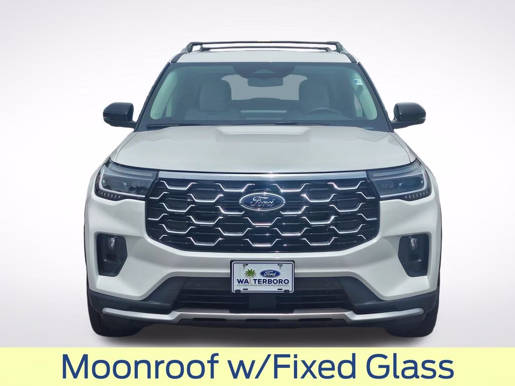 2026 Star White Metallic Tri-Coat Ford Explorer Platinum 4X4 SUV