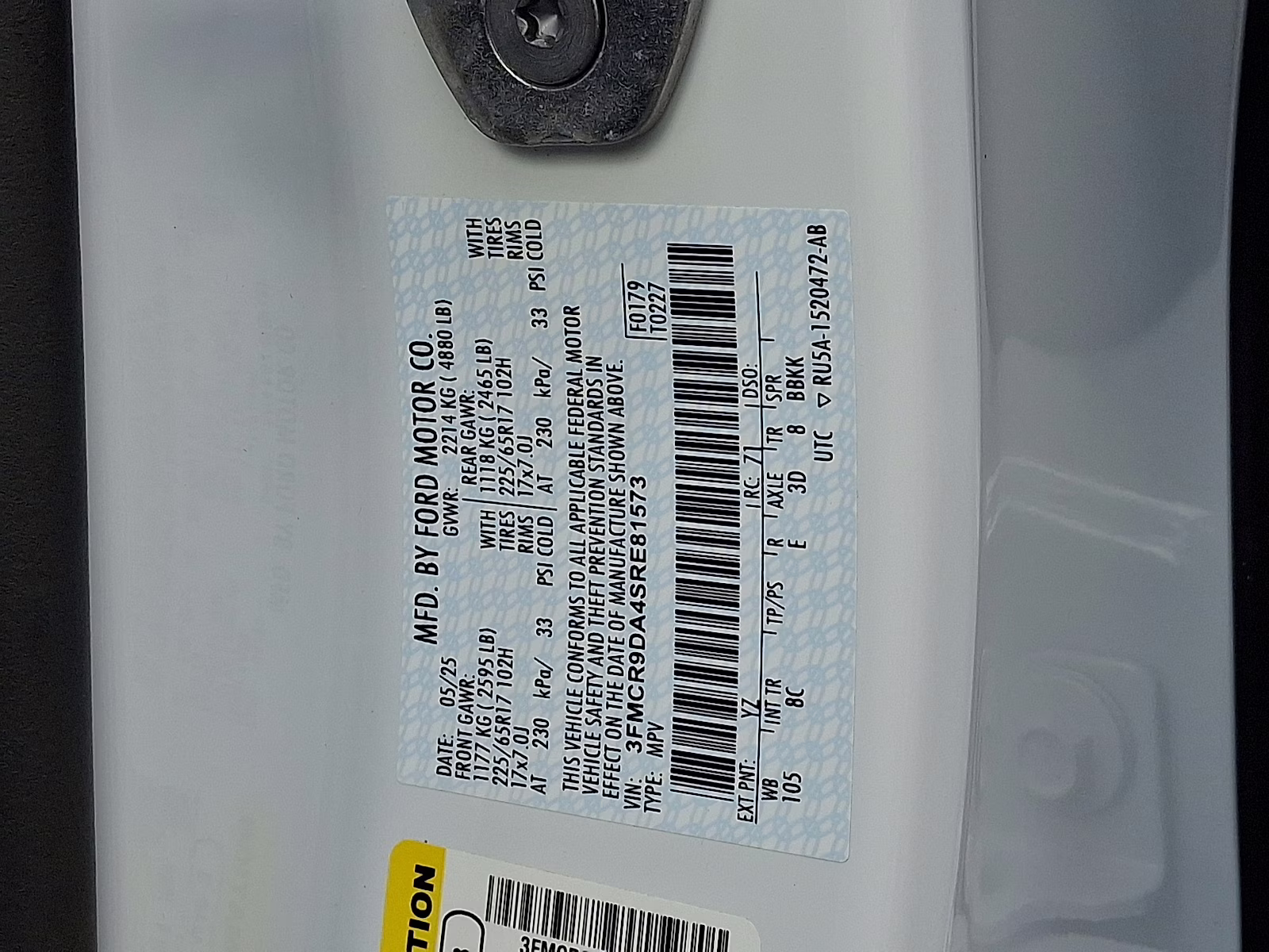 2025 Oxford White - YZ Ford Bronco Sport Badlands 4X4
