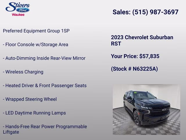 2023 Black Chevrolet Suburban RST 4X4 SUV