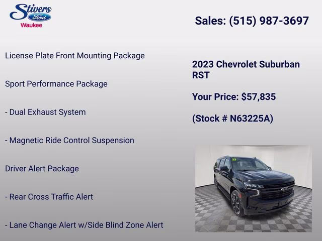 2023 Black Chevrolet Suburban RST 4X4 SUV