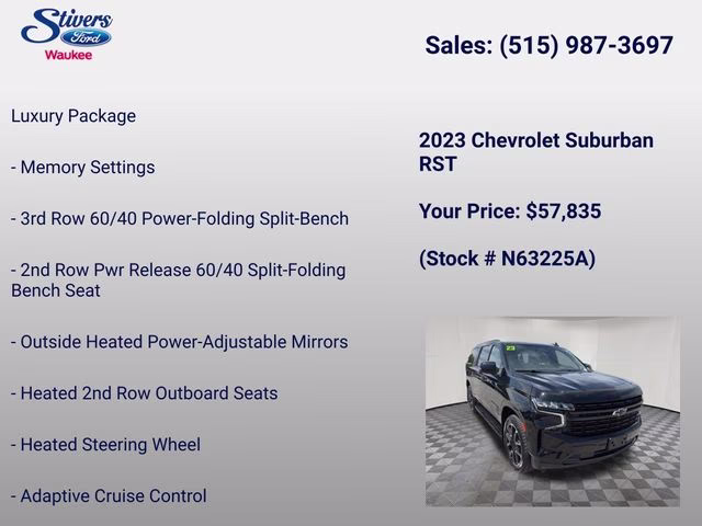 2023 Black Chevrolet Suburban RST 4X4 SUV