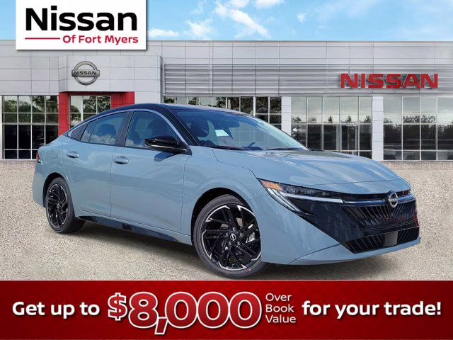 2026 Atlantic Gray/Super Black Nissan Sentra SR FWD Sedan