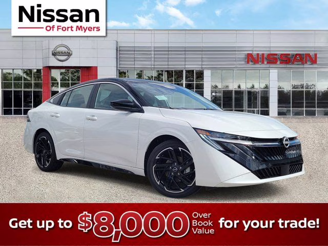 2026 Aspen White/Super Black Nissan Sentra SR FWD Sedan