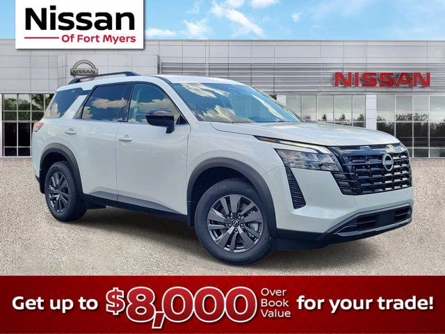 2026 Everest White Pearl Tricoat Nissan Pathfinder SV FWD SUV