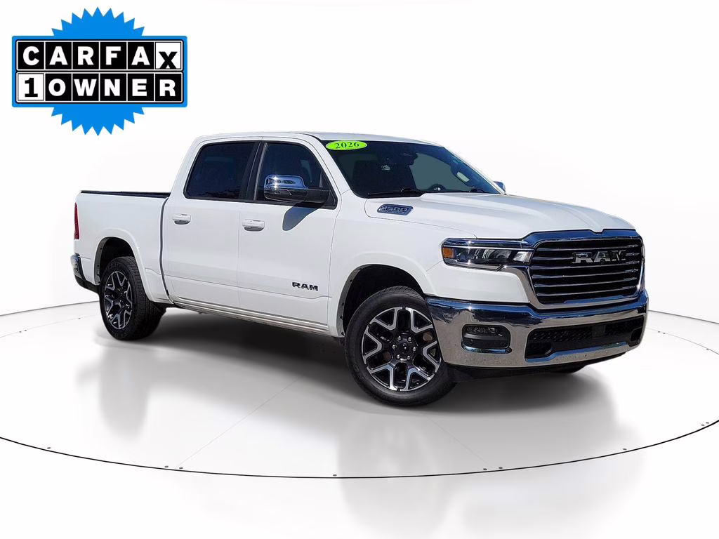 2026 Bright White Clearcoat Ram 1500 Laramie 4X4 Truck