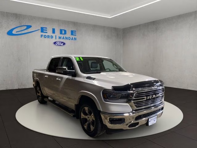 2021 Ivory White Tri-Coat Pearlcoat Ram 1500 Laramie 4X4 Truck