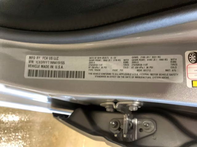 2022 Billet Silver Metallic Clearcoat Ram 1500 Big Horn/Lone Star 4X4 Truck