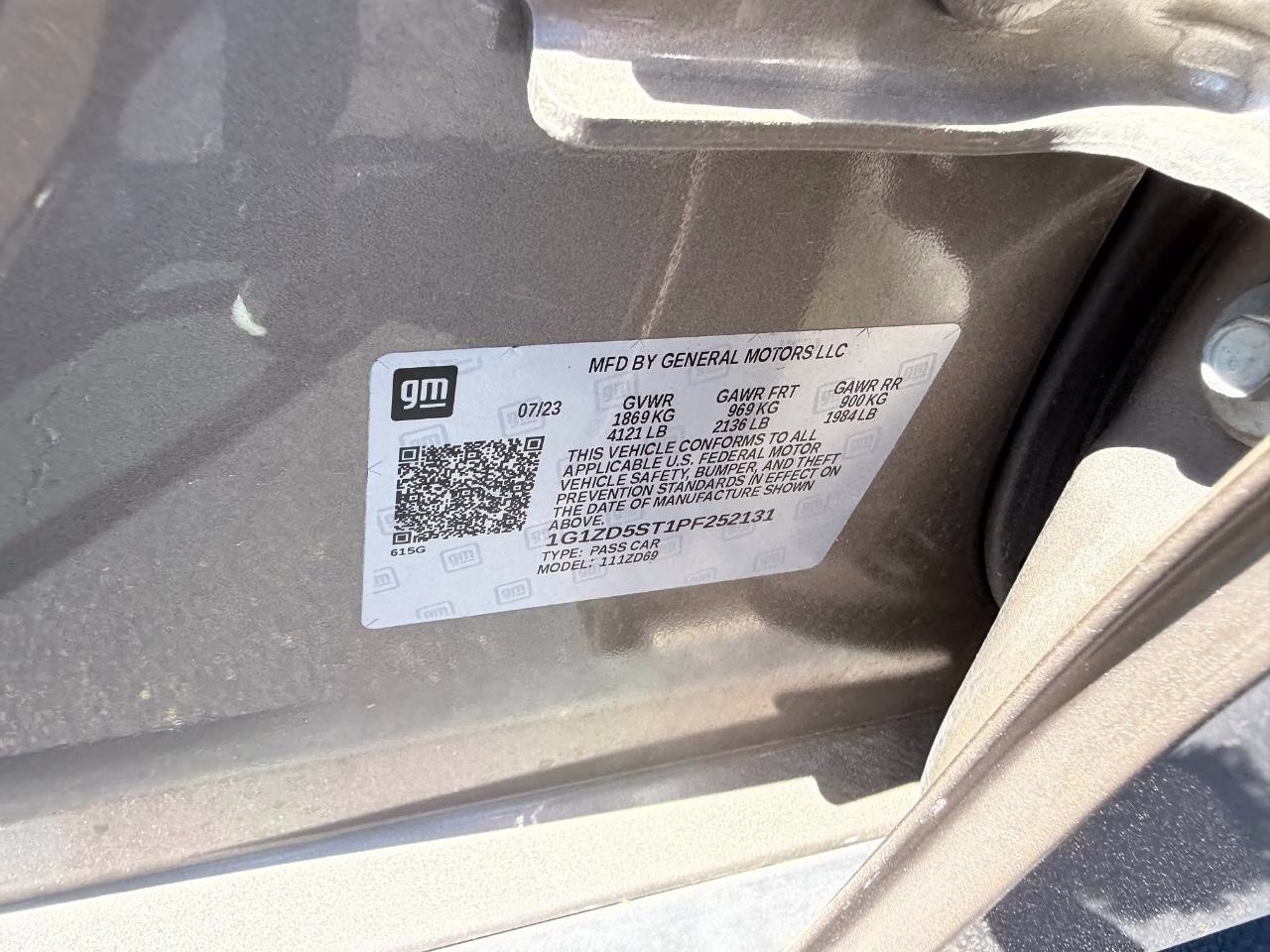 2023 Mineral Gray Metallic Chevrolet Malibu LT 1LT FWD Sedan