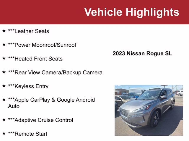 Used 2023 Nissan Rogue SL with VIN JN8BT3CB3PW485227 for sale in Waite Park, Minnesota