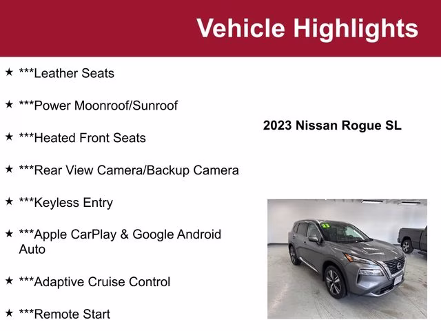 Used 2023 Nissan Rogue SL with VIN JN8BT3CB3PW485227 for sale in Waite Park, Minnesota