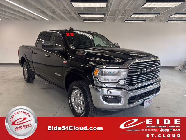 2022 Diamond Black Crystal Pearlcoat Ram 3500 Laramie 4X4 Truck