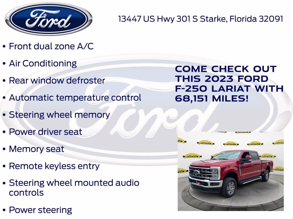 2023 Red Metallic Ford Super Duty F-250 SRW Lariat 4X4 Truck