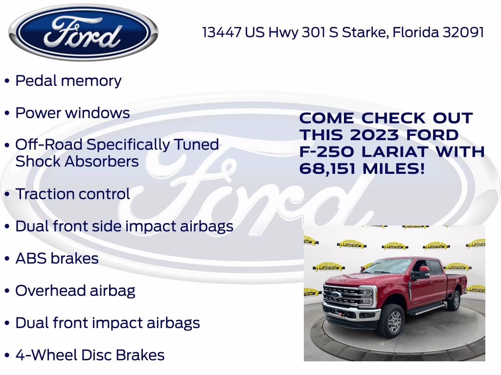 2023 Red Metallic Ford Super Duty F-250 SRW Lariat 4X4 Truck