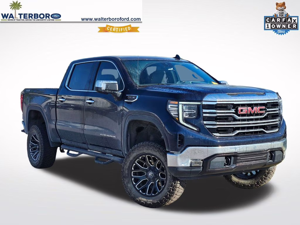 2022 Pacific Blue Metallic GMC Sierra 1500 SLT 4X4 Truck