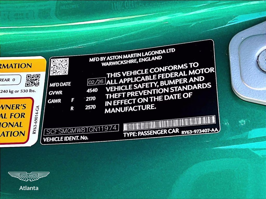 2026 Podium Green Aston Martin Vantage S RWD Coupe
