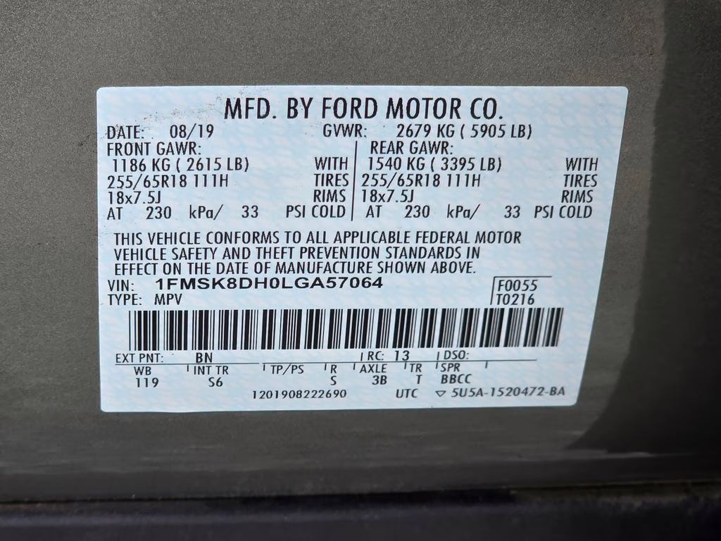 2020 Silver Spruce Metallic Ford Explorer XLT 4X4 SUV