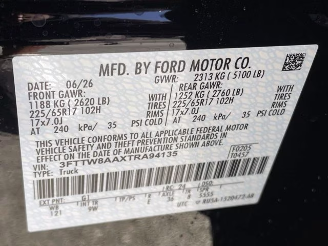 2026 Shadow Black Ford Maverick XL FWD Truck