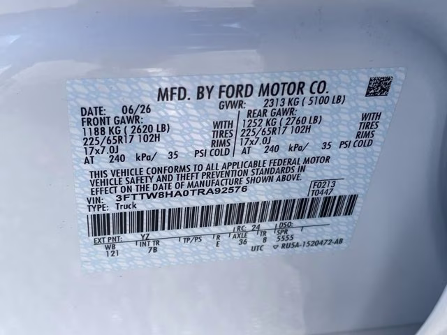 2026 Oxford White Ford Maverick XLT FWD Truck