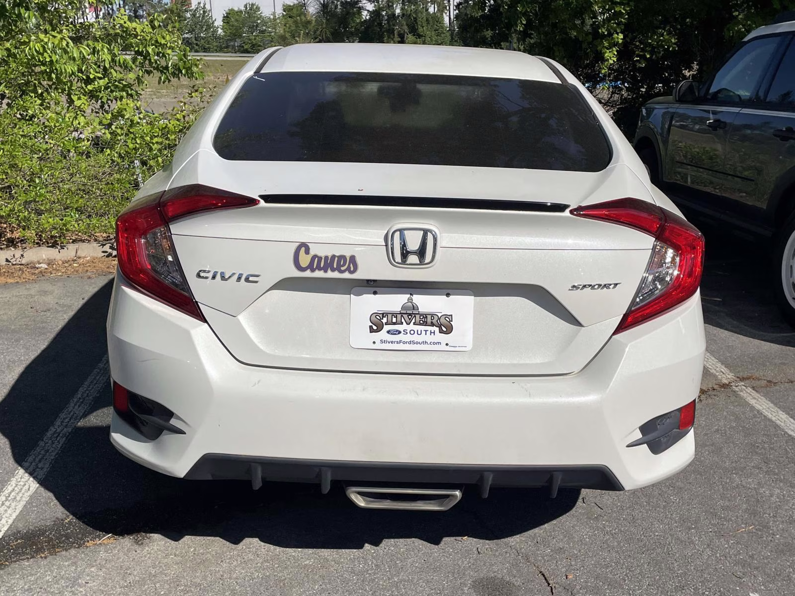 2019 Platinum White Pearl Honda Civic Sport FWD Sedan