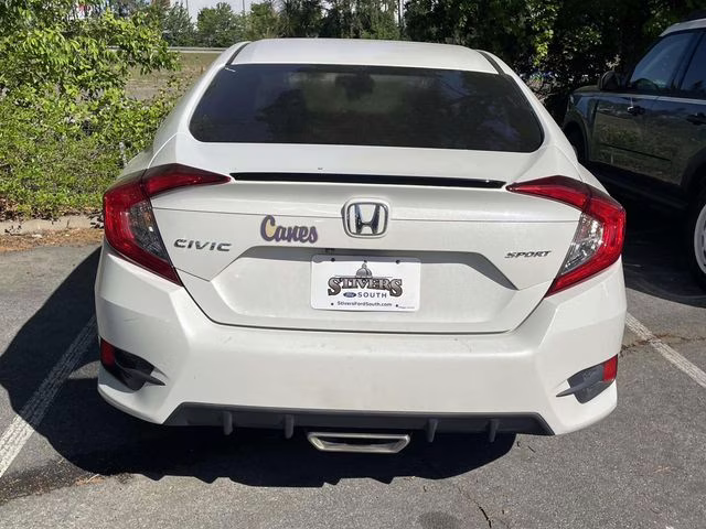 2019 Platinum White Pearl Honda Civic Sport FWD Sedan