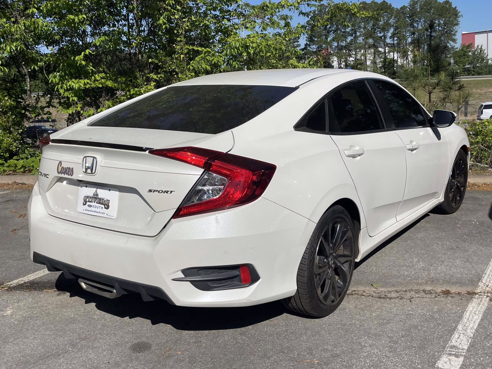 2019 Platinum White Pearl Honda Civic Sport FWD Sedan