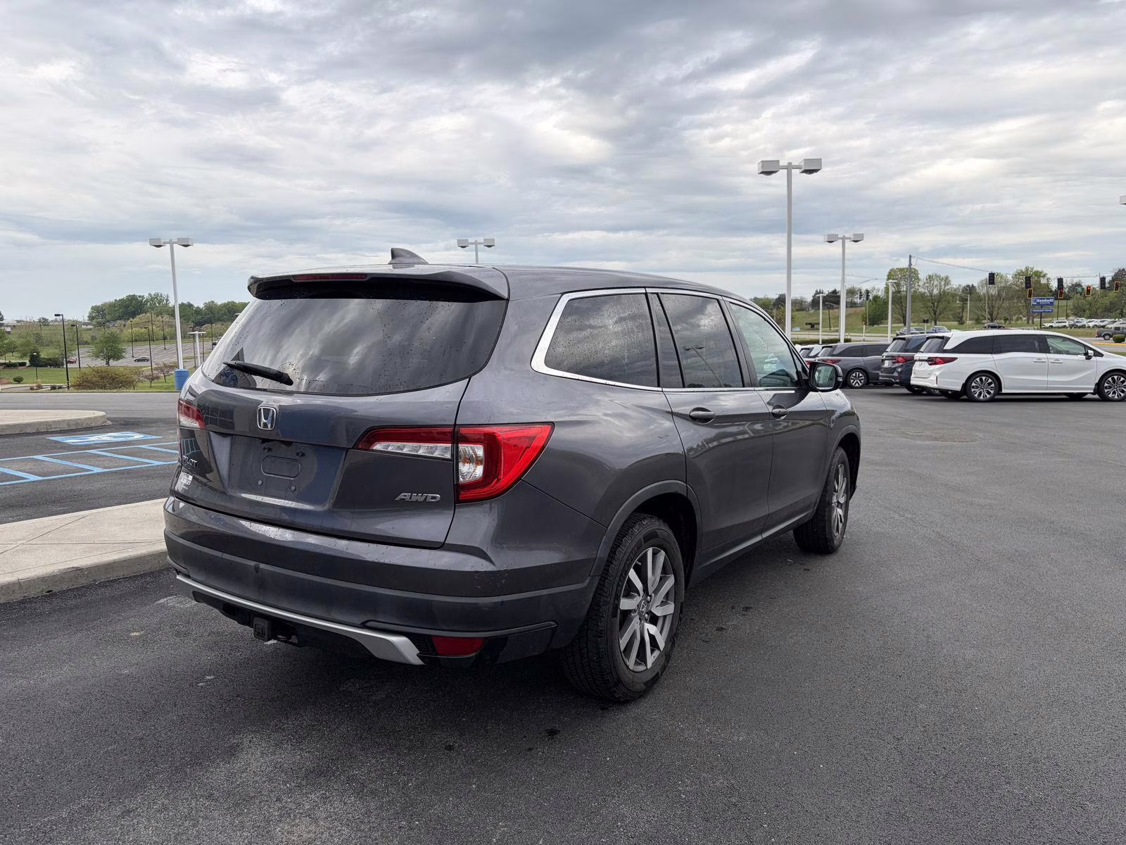 2021 Modern Steel Metallic Honda Pilot EX-L AWD SUV