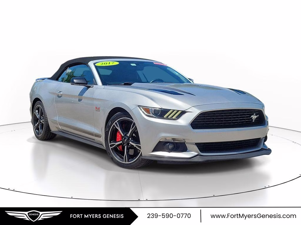 2017 Silver Ford Mustang GT Premium RWD Convertible