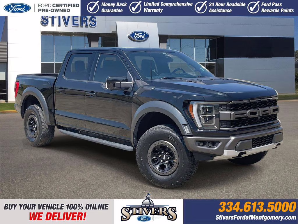 2022 Agate Black Metallic Ford F-150 Raptor 4X4 Truck