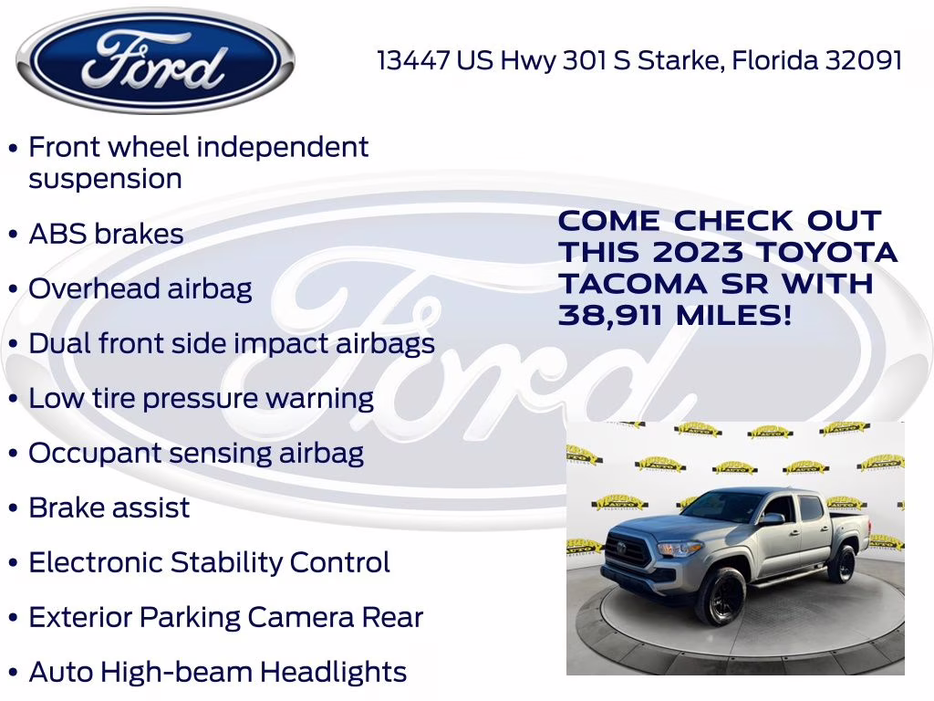 2023 Celestial Silver Metallic Toyota Tacoma SR V6 4X4 Truck