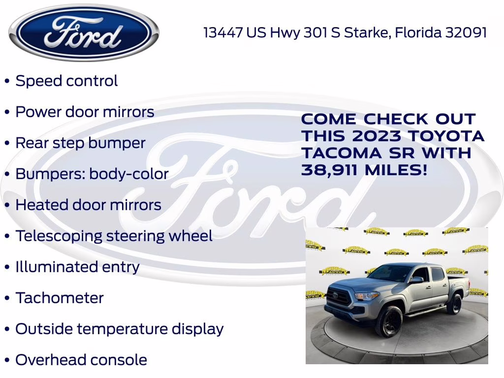 2023 Celestial Silver Metallic Toyota Tacoma SR V6 4X4 Truck