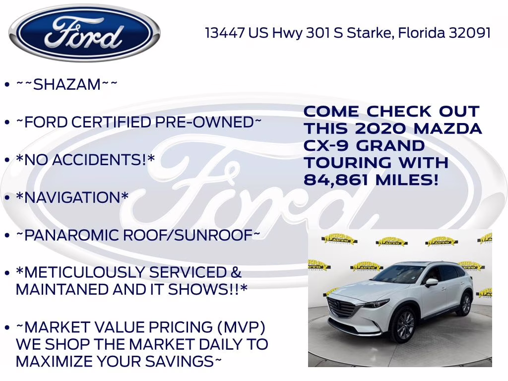 2020 Snowflake White Pearl Mica Mazda CX-9 Grand Touring FWD SUV