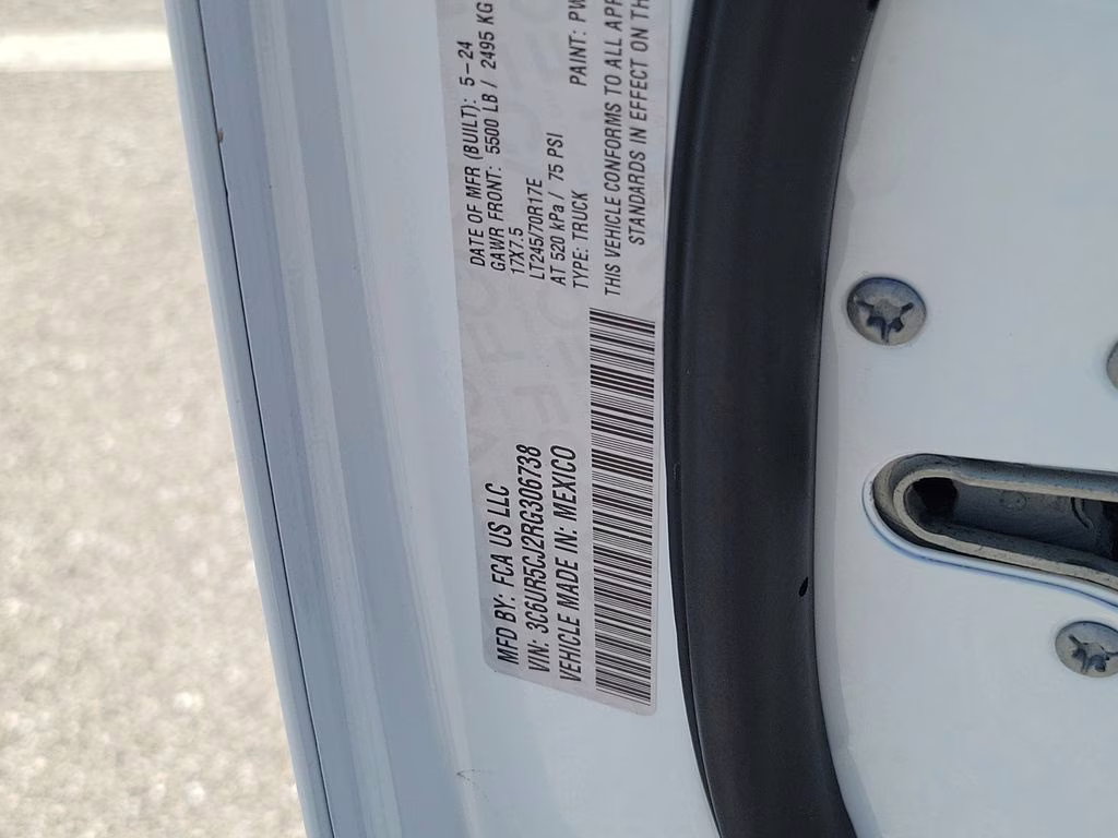 2024 Bright White Clearcoat Ram 2500 Tradesman 4X4 Truck