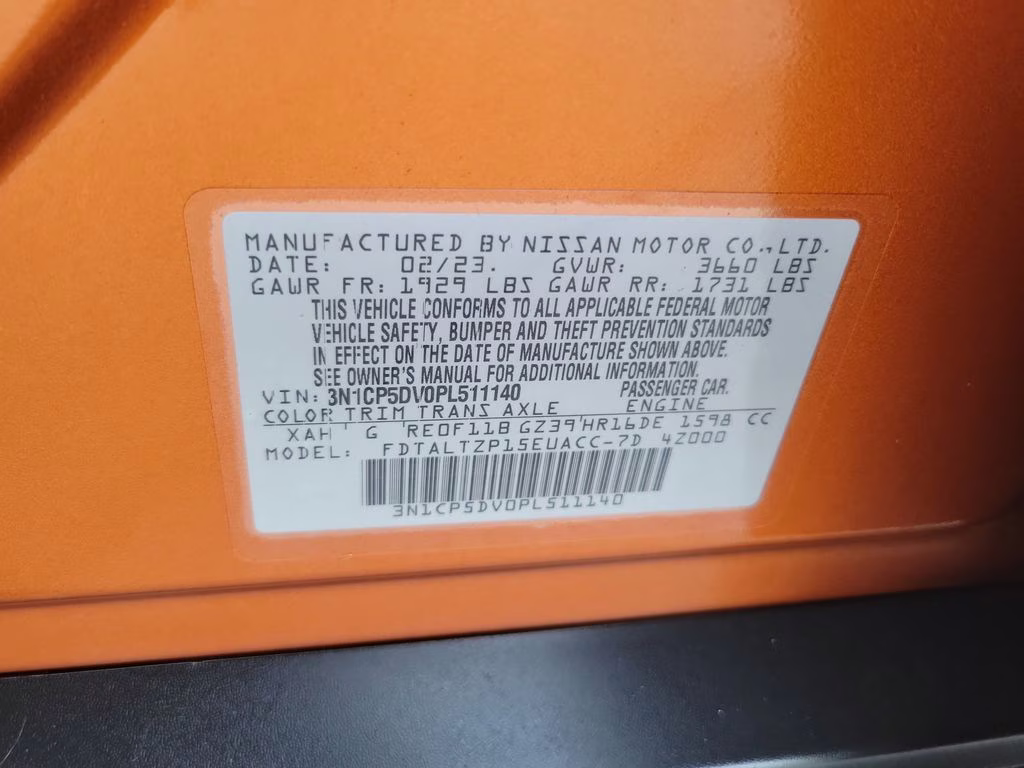 2023 Orange Metallic Nissan Kicks SR FWD SUV