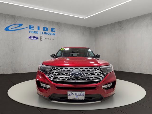 2021 Rapid Red Metallic Tinted Clearcoat Ford Explorer Limited 4X4 SUV