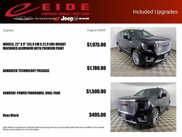 2021 Onyx Black GMC Yukon XL Denali 4X4 SUV