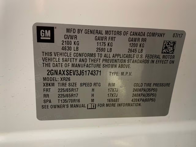 2018 Summit White Chevrolet Equinox LT AWD SUV